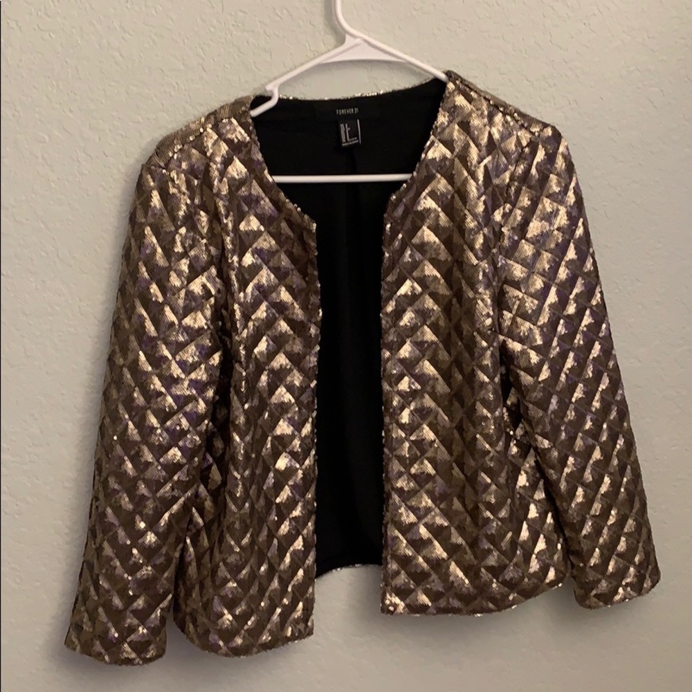 Geo Patterned Sequin Jacket - image 3